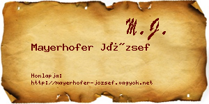Mayerhofer József névjegykártya
